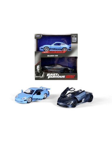 VV-253202012,Jada Fast And Furious Legacy Set 2 Masinute Metalice Porsche 911 Gt3 Rs Si Mclaren 720s Scara 1:32