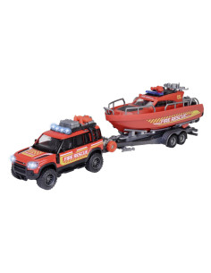 VV-213716001038,Majorette Set Masina De Pompieri Land Rover Si Barca De Salvare 2