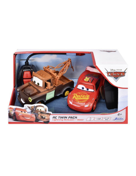 VV-203084036,Jada Cars Set 2 Masinute Cu Telecomanda Fulger Mcqueen Si Mater Scara 1:32