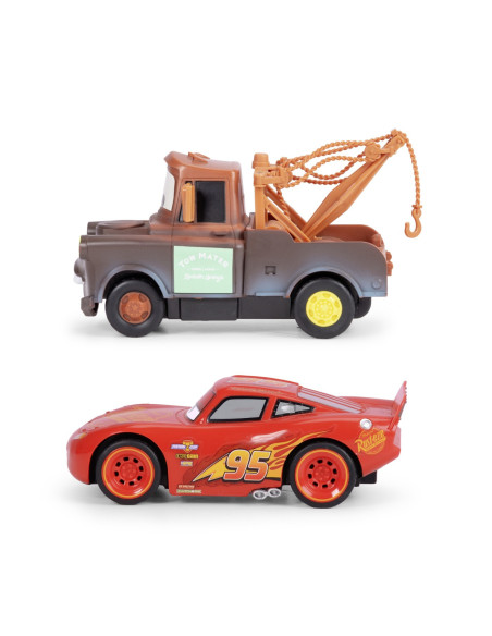 VV-203084036,Jada Cars Set 2 Masinute Cu Telecomanda Fulger Mcqueen Si Mater Scara 1:32