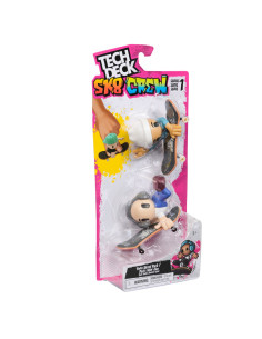 VV-6071061_20148775,Tech Deck Sk8 Crew Pachet 2 Seturi Plita Si Figurina 9.6cm Casca Alba Si Casti Gri