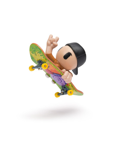 VV-6071061_20148776,Tech Dech Sk8 Crew Pachet 2 Seturi Placa Si Figurina 9.6cm Sapca Neagra Si Casca Albastra