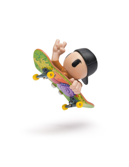 VV-6071061_20148776,Tech Dech Sk8 Crew Pachet 2 Seturi Placa Si Figurina 9.6cm Sapca Neagra Si Casca Albastra