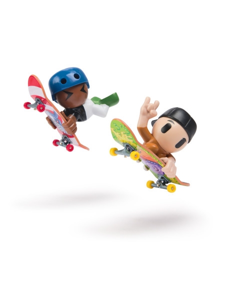 VV-6071061_20148776,Tech Dech Sk8 Crew Pachet 2 Seturi Placa Si Figurina 9.6cm Sapca Neagra Si Casca Albastra