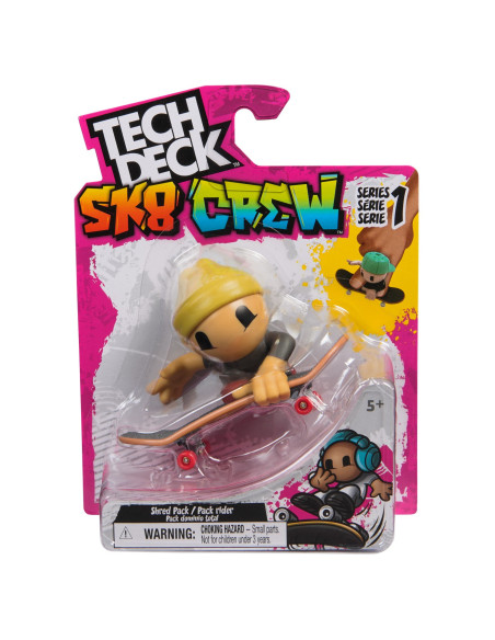 VV-6071054_20148752,Tech Dech Sk8 Crew Pachet Placa Si Figurina 9.6cm Casca Galbena