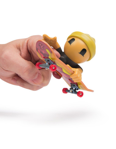 VV-6071054_20148752,Tech Dech Sk8 Crew Pachet Placa Si Figurina 9.6cm Casca Galbena