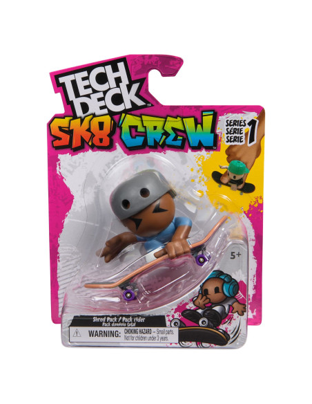 VV-6071054_20148754,Tech Dech Sk8 Crew Pachet Placa Si Figurina 9.6cm Casca Gri