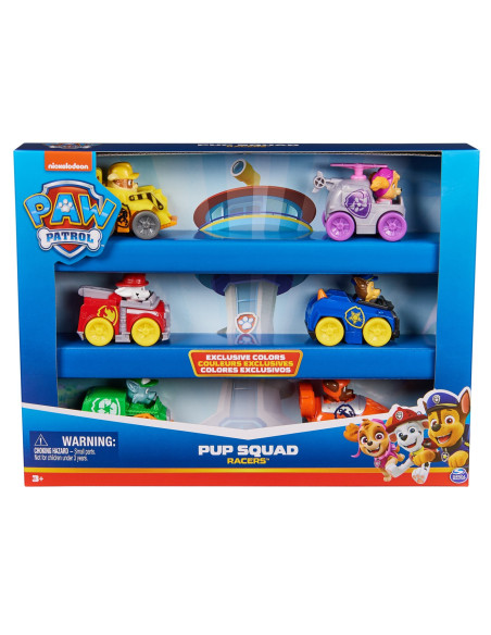 VV-6070070,Patrula Catelusilor Pup Squad Racers Pachet Cadou 6 Vehicule De Baza