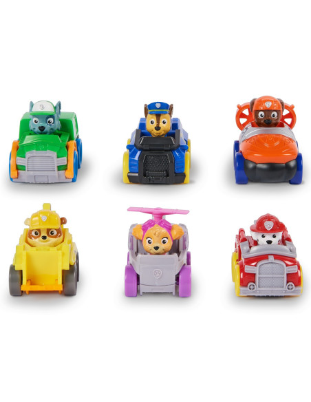 VV-6070070,Patrula Catelusilor Pup Squad Racers Pachet Cadou 6 Vehicule De Baza