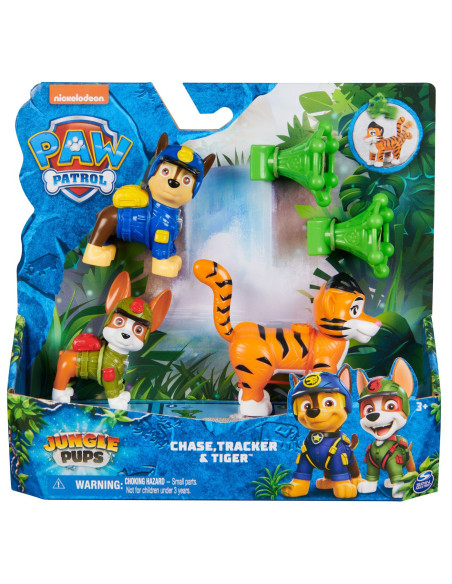 VV-6068629,Patrula Catelusilor Jungle Pups Set 3 Figurine Chase Tracker Si Tigrul