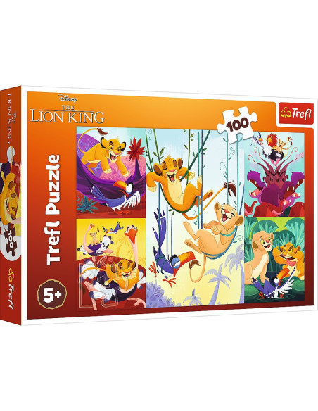 VV-16478,Puzzle Trefl 100 Disney Curajosul Rege Lion