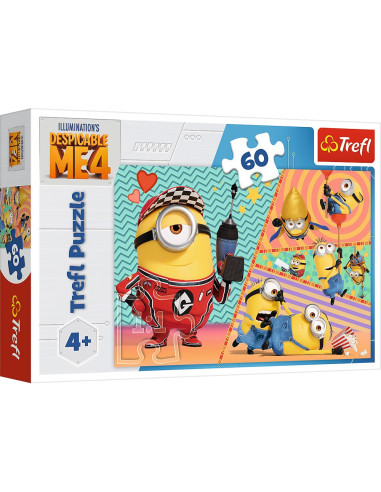 VV-34648,Puzzle Trefl 4in1 Despicable Me 4 Minionii Trazniti