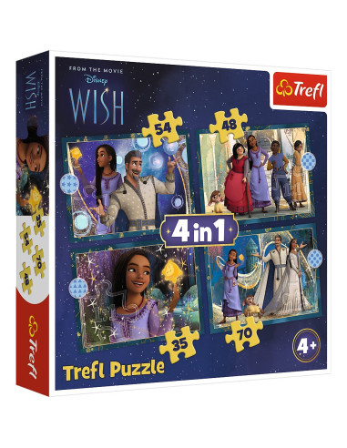 VV-34649,Puzzle Trefl 4in1 Wish Visele Devin Realitate