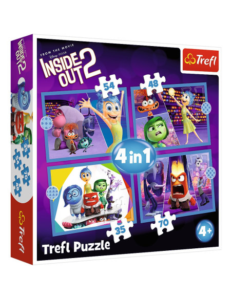 VV-34652,Puzzle Trefl 4in1 Disney Inside Out 2 O Lume Plina De Emotii