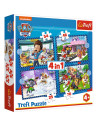 VV-34650,Puzzle Trefl 4in1 Patrula Catelusilor Activitatile Zilnice Ale Echipei