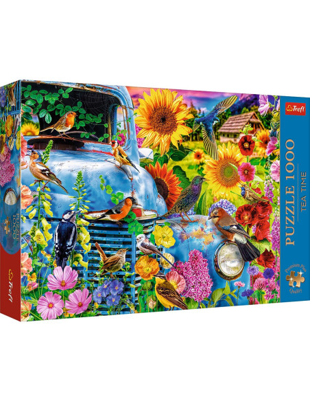 VV-10848,Puzzle Trefl 1000 Premium Plus Tea Time Viata La Tara Pasari Cantatoare