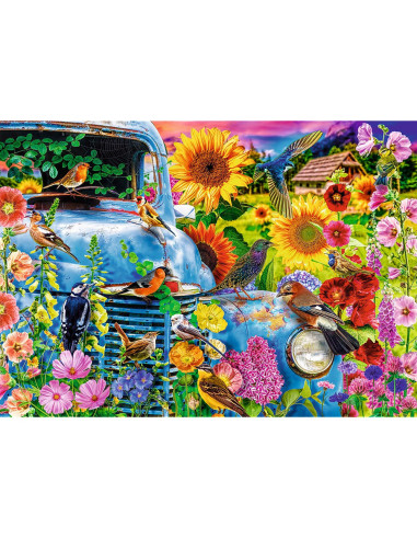 VV-10848,Puzzle Trefl 1000 Premium Plus Tea Time Viata La Tara Pasari Cantatoare