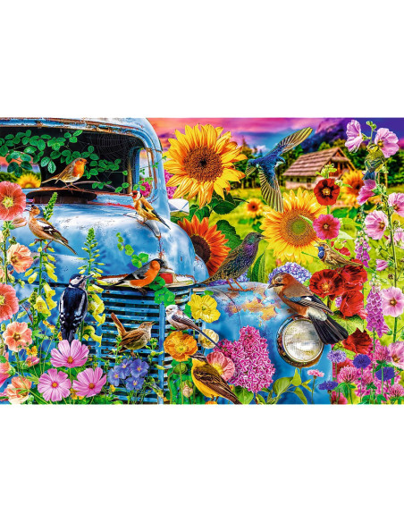 VV-10848,Puzzle Trefl 1000 Premium Plus Tea Time Viata La Tara Pasari Cantatoare
