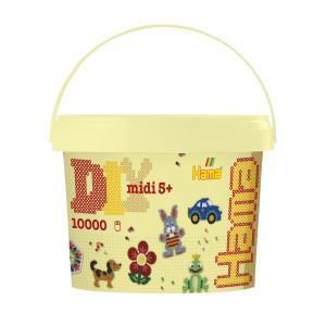 Ha180-67,Galeata cu 10000 margele de calcat Hama midi mix de 22 culori (mix-67) 2