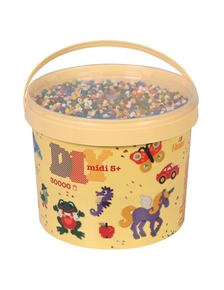 Ha181-66,Galeata cu 30000 margele de calcat Hama midi mix de 6 culori de baza (mix-66)