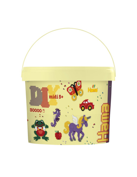 Ha181-67,Galeata cu 30000 margele de calcat Hama midi mix de 22 culori (mix-67)