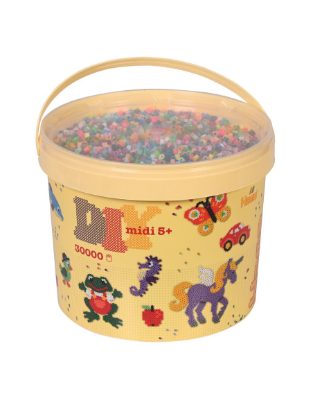 Ha181-68,Galeata cu 30000 margele de calcat Hama midi mix de 52 culori (mix-68)