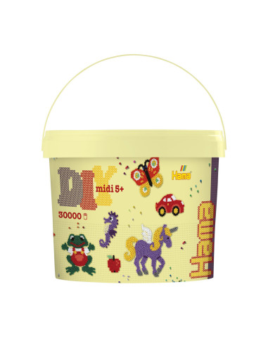 Ha181-68,Galeata cu 30000 margele de calcat Hama midi mix de 52 culori (mix-68)