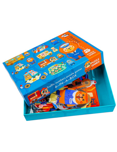 ROB-ZSB-1301,Puzzle din lemn - Vehicule/Trafic