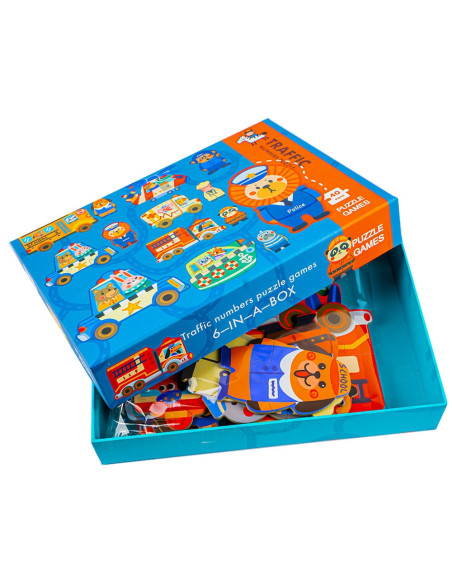 ROB-ZSB-1301,Puzzle din lemn - Vehicule/Trafic