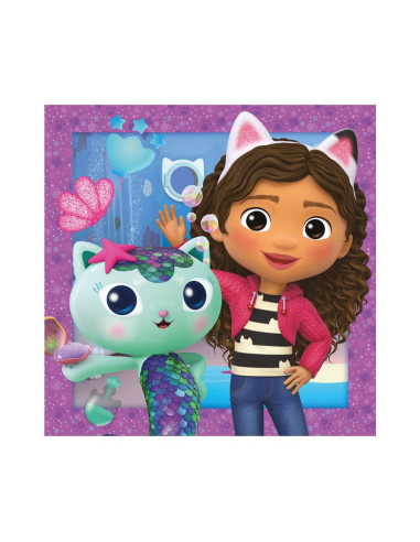 ROB-335400,Puzzle Gabby si prietenii, 3x55 piese - DINO TOYS