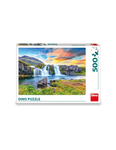 ROB-502765,Puzzle Cascada Islanda, 500 piese - DINO TOYS