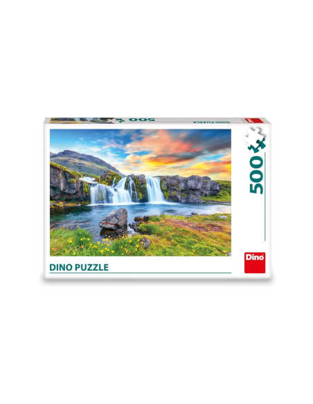 ROB-502765,Puzzle Cascada Islanda, 500 piese - DINO TOYS