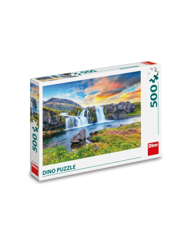 ROB-502765,Puzzle Cascada Islanda, 500 piese - DINO TOYS