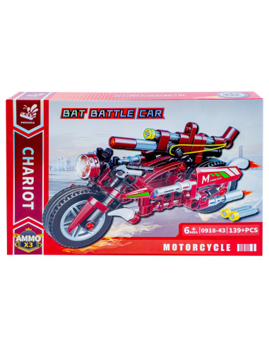 ROB-0918-43,Cuburi constructii, Motocicleta