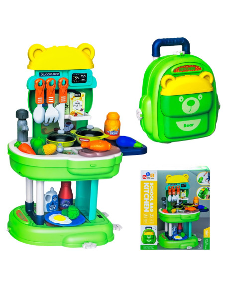 ROB-689-38,Play set bucatarie, in ghiozdanel, 34 piese