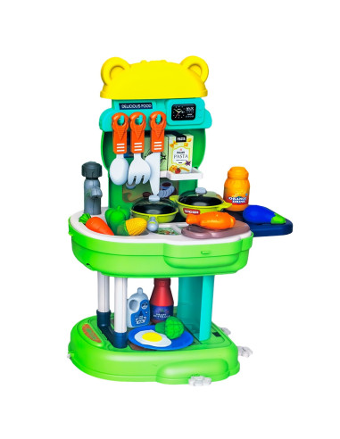 ROB-689-38,Play set bucatarie, in ghiozdanel, 34 piese