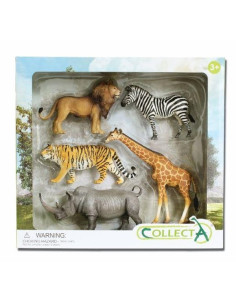 COL84108WB,Set de 5 figurine pictate manual Animale din Savana Africana