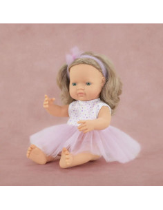 ML33208,Papusa fetita caucazian blond inchis 38 cm in rochita, corp parfumat, colectia My Friends and Me 2