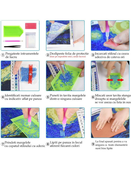 Goblen cu Diamante patrate, 40x50 cm, Sfinxul, GBN-504