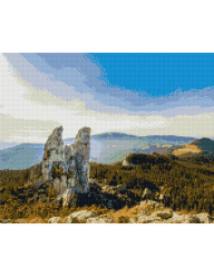 GBN492_4050,Goblen cu Diamante patrate, 40x50 cm, Varful Pietrele Doamnei din Muntii Rarau, GBN-492 2