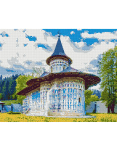 GBN488_4050,Goblen cu Diamante patrate, 40x50 cm, Manastirea Voronet, GBN-488 2