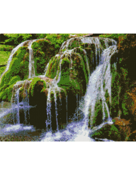 GBN457_4050,Goblen cu Diamante patrate, 40x50 cm, Cascada Bigar, GBN-457