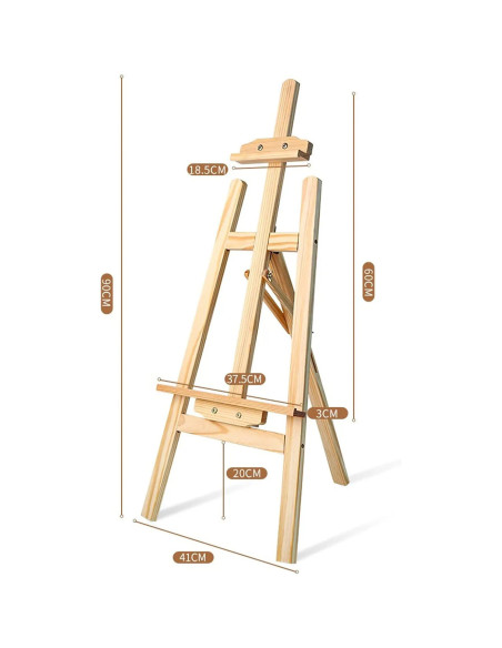 Sevalet pictura, material lemn de pin, inaltime reglabila maxim 90 cm inaltime