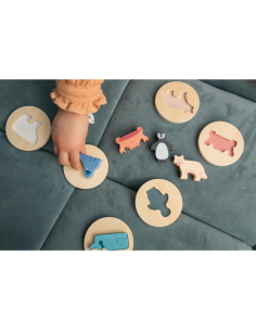 GA501,Puzzle cu forme de animale, BS Toys 2