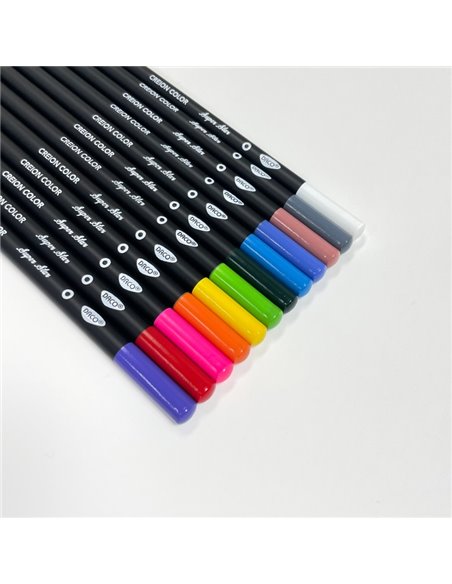 Creioane colorate Daco CC412N Black&White, 12 culori