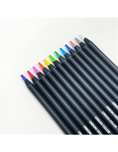 Creioane colorate Daco CC412N Black&White, 12 culori