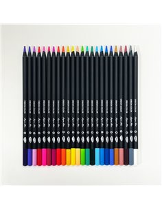 Creioane colorate Daco CC424N Black&White, 24 culori 2