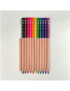 Creioane colorate Daco CC412A nature, 12 culori 2