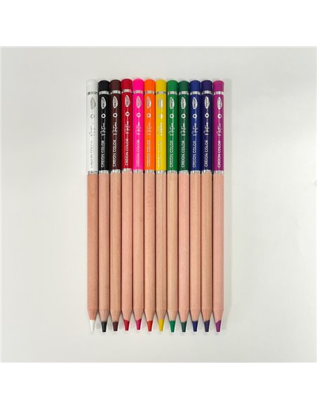 Creioane colorate Daco CC412A nature, 12 culori