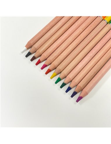 Creioane colorate Daco CC412A nature, 12 culori